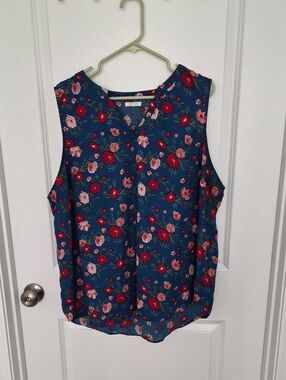 Maurices Blue Floral Tank